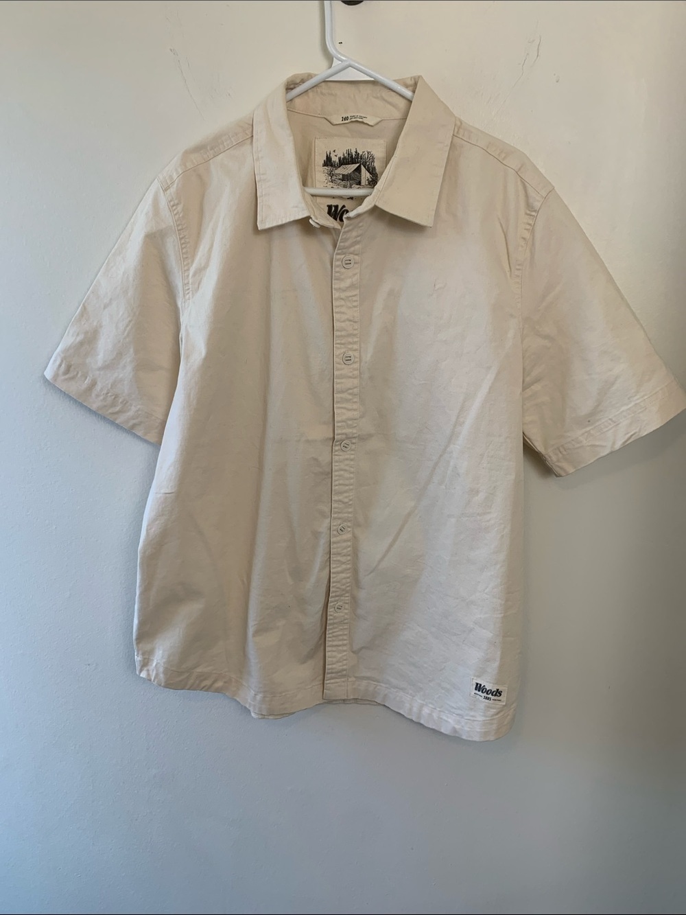 Heritage Woods Short Sleeve Button-Up Off White, Durable, Quality Construction